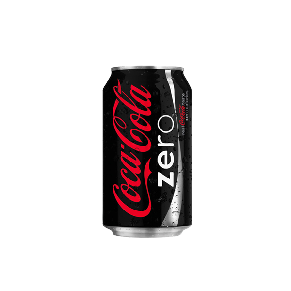 Coca-cola zero en canette de soda 33cl