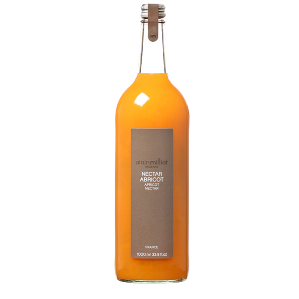 Délicieux nectar d'abricot de chez Alain Milliat, bouteille en verre 1l