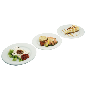 plateau repas Rose (poissons, crumble, tarte meringuée) pour vos déjeuners, livraison en entreprise à Tours, 37